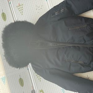 Mackage Montreal Black Bomber Jacket Mens Size 36